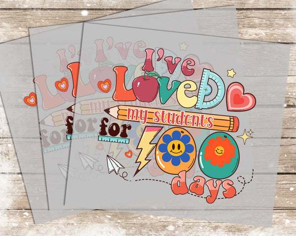 100 Days of School - 1179 -  DTF Transfer