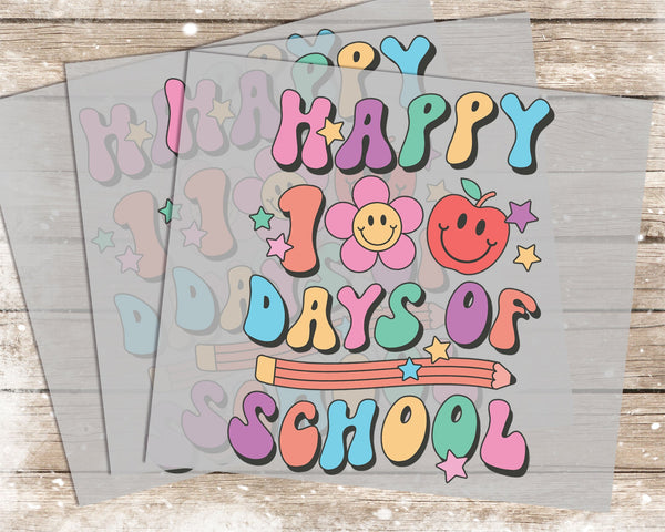 100 Days of School - 1192 -  DTF Transfer