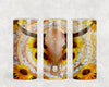 1096 - Yellow Sunflower Bull 20oz Skinny Tumbler