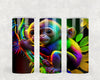 1125 - Neon Baby Monkey 20oz Skinny Tumbler