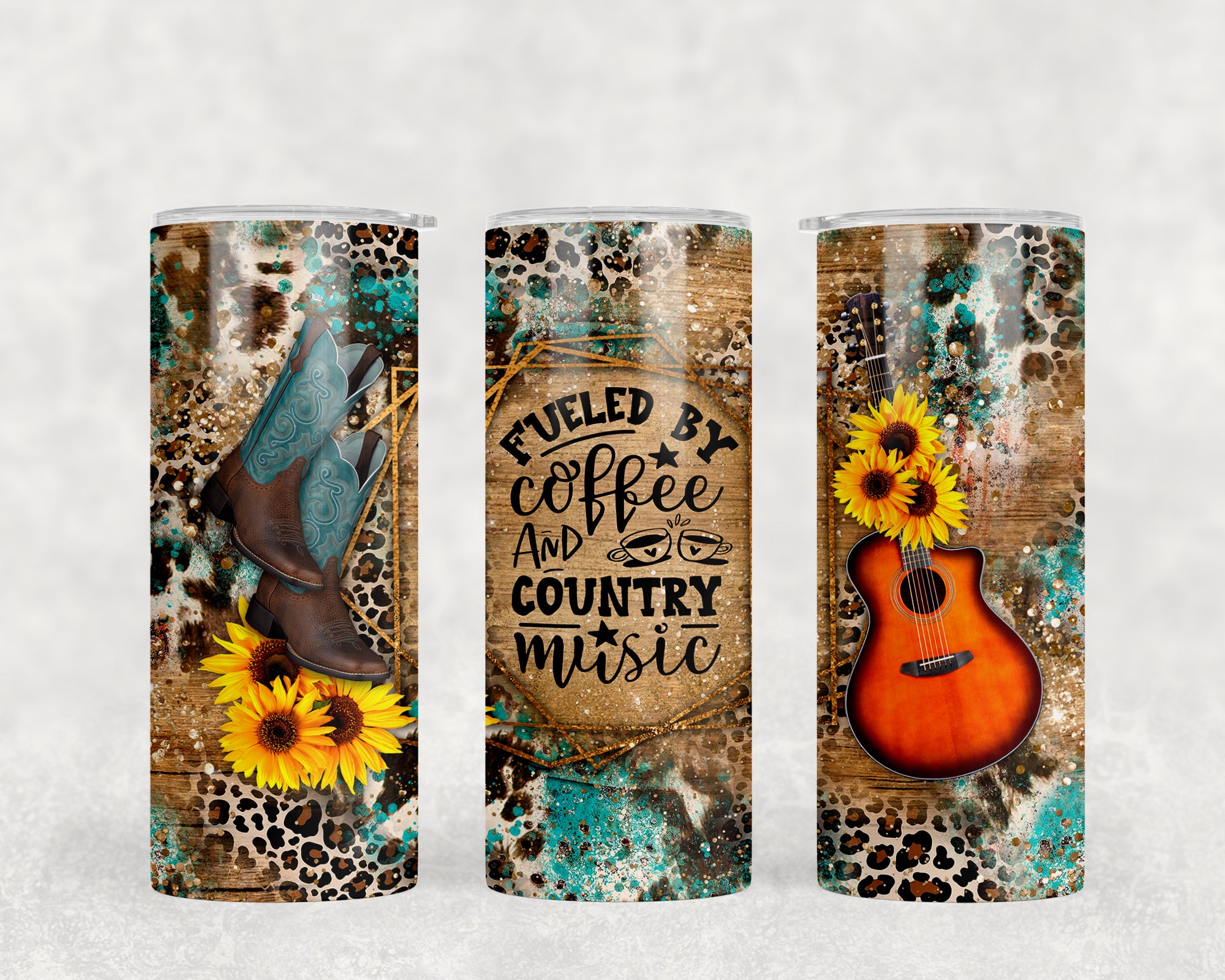 1183 - Coffee and Country Music 20oz Skinny Tumbler