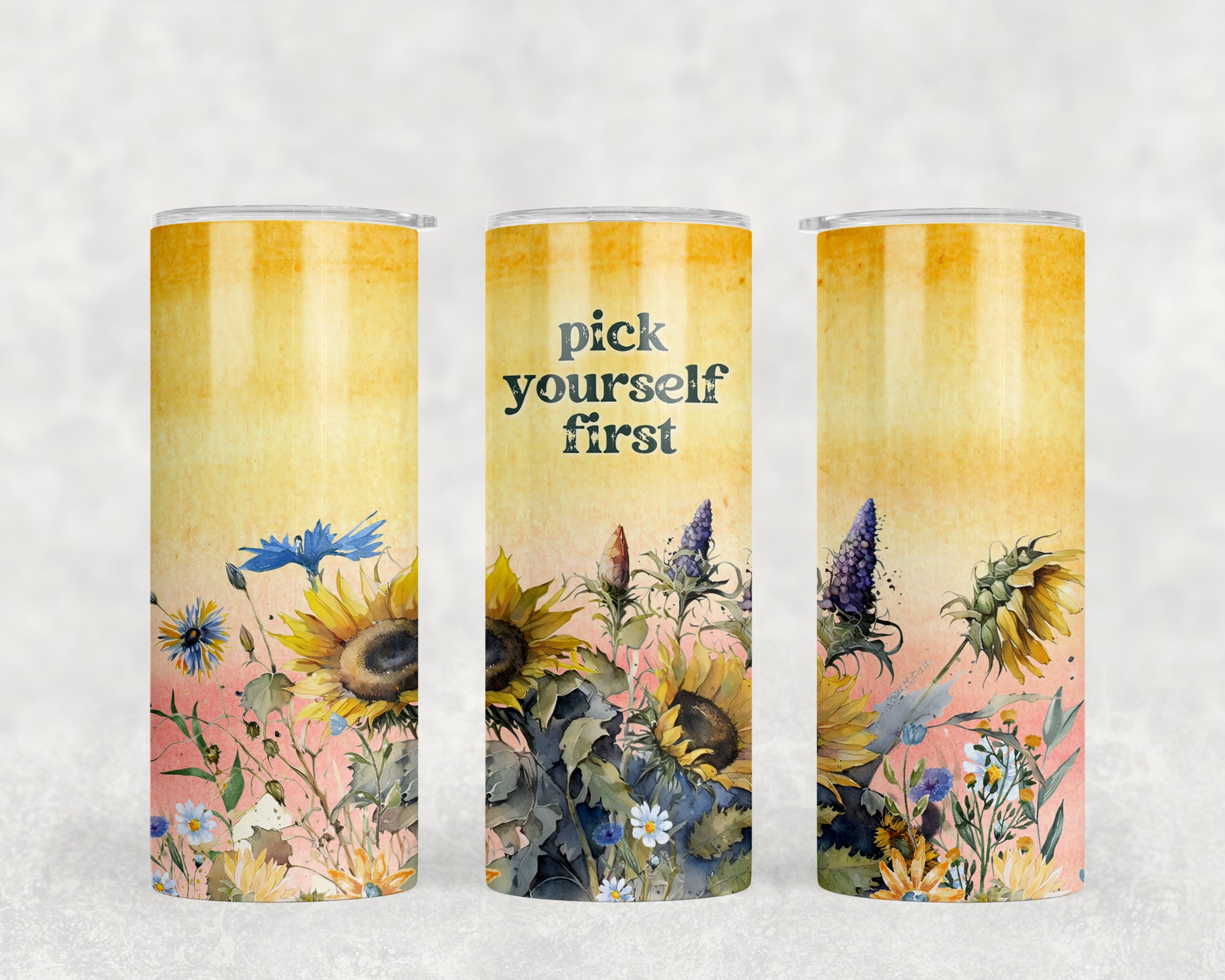 1230 - Pick Yourself First 20oz Skinny Tumbler