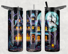 2495 - Quilled Haunted House 20oz Skinny Tumbler