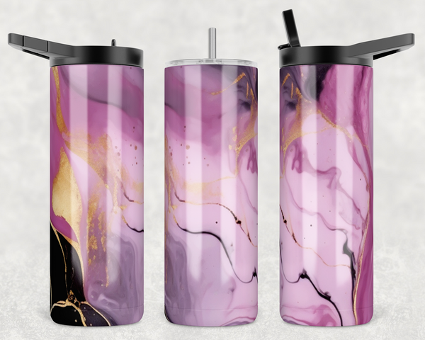 2502 - Marble Magic V3 20oz Skinny Tumbler