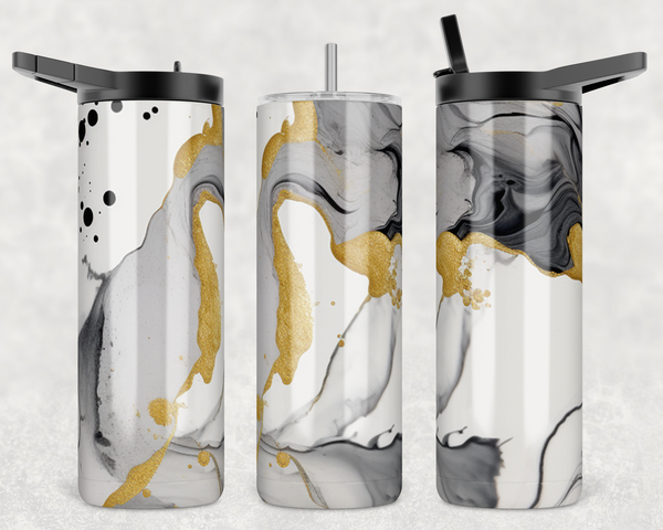 2504 - Marble Magic V5 20oz Skinny Tumbler