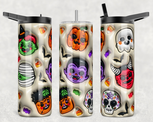 2516 - Monster Party 20oz Skinny Tumbler