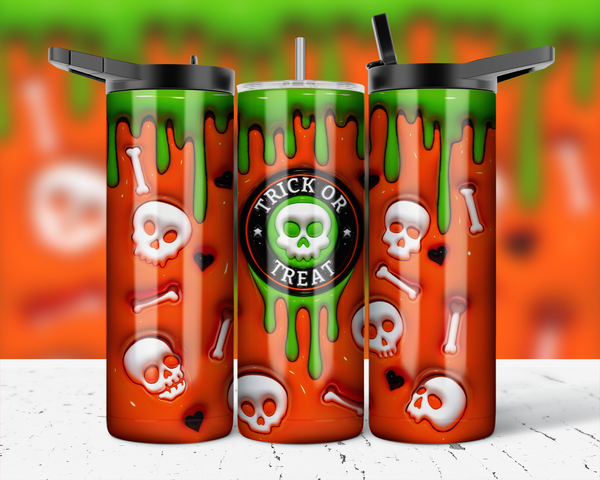 2677 - Drip Trick or Treat 20oz Skinny Tumbler V1