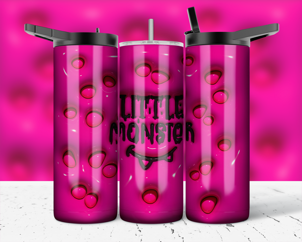 2690 - Little Monster Pink 20oz Skinny Tumbler