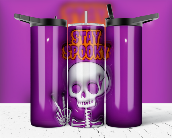 2701 - Stay Spooky Purple 20oz Skinny Tumbler