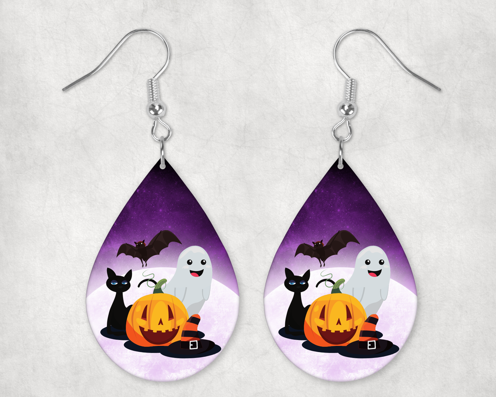 0041 - Halloween Buds Teardrop Earrings