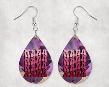 0086 - Purple Mama Teardrop Earrings