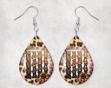 0088 - Leopard Mama Teardrop Earrings