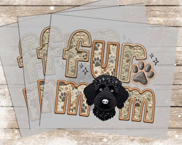 Fur Mom Doodle Black - 1034 -  DTF Transfer