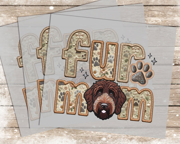 Fur Mom Doodle Chocolate - 1036 -  DTF Transfer