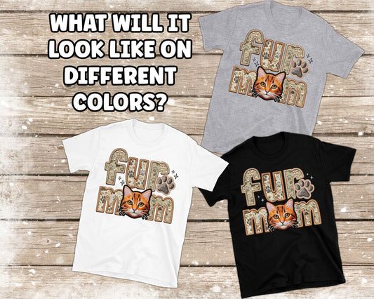 Fur Mom Orange Tabby - 1072 -  DTF Transfer