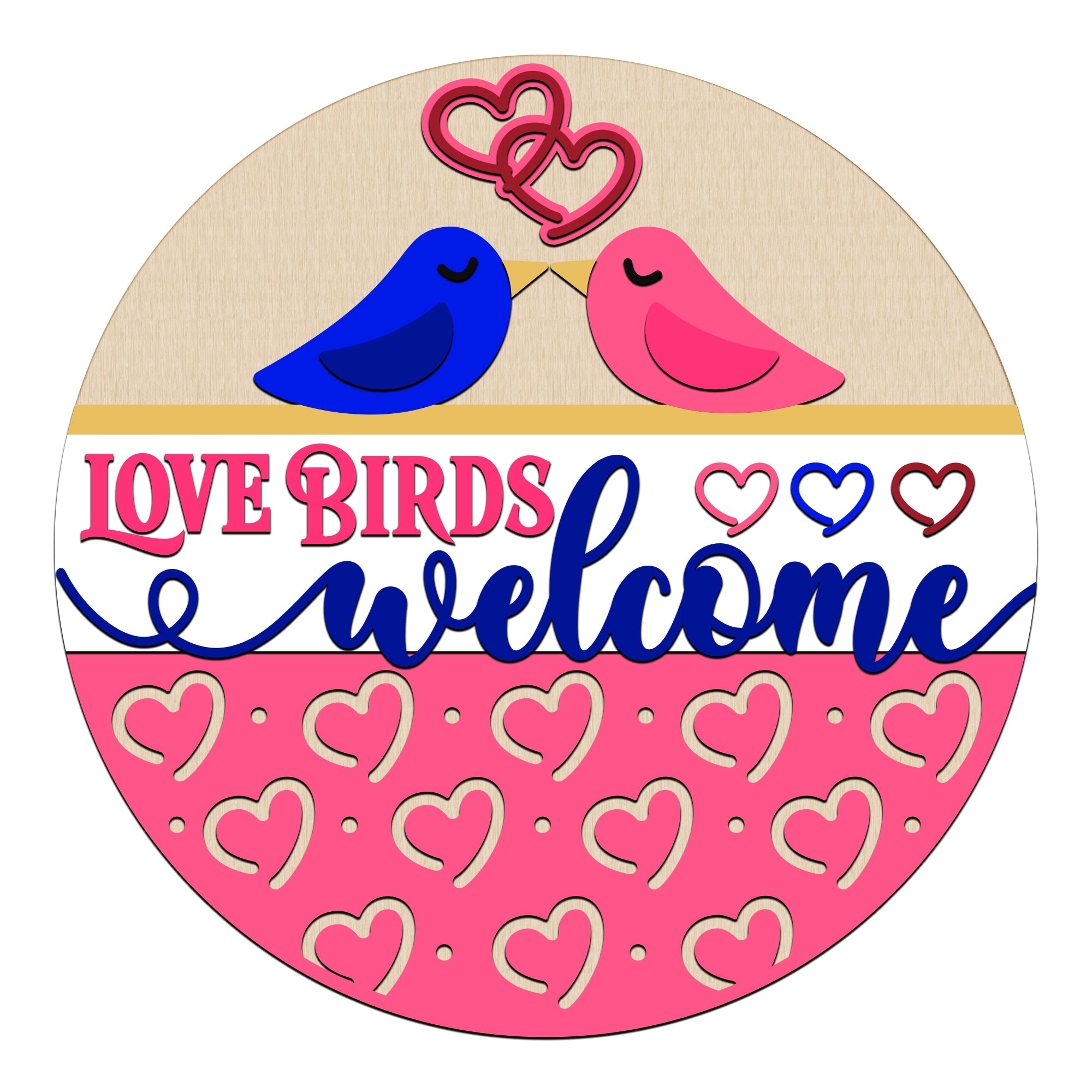 Love Birds Welcome Round Paint Kit V2