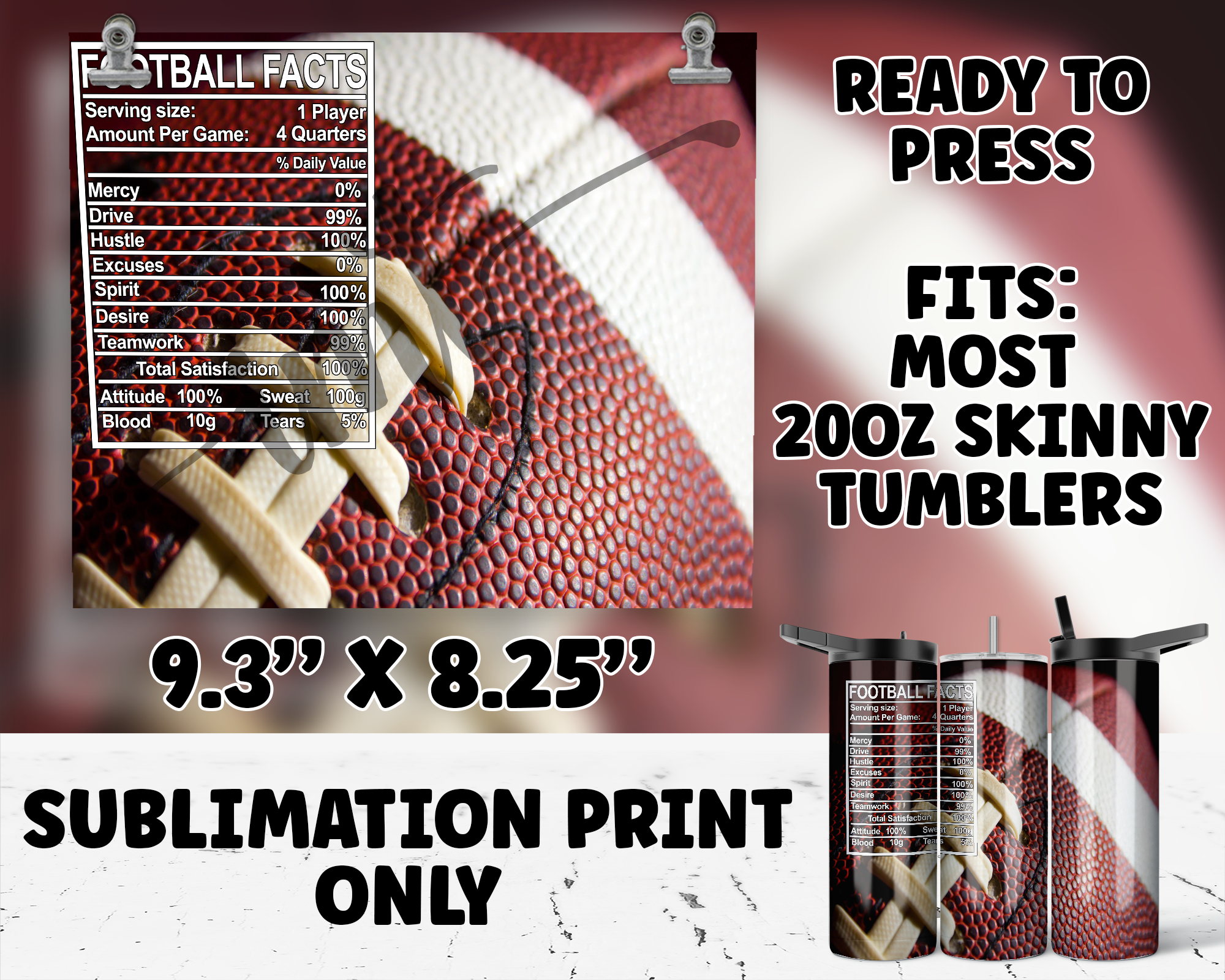 20oz Tumbler Sublimation Print - SP-1103