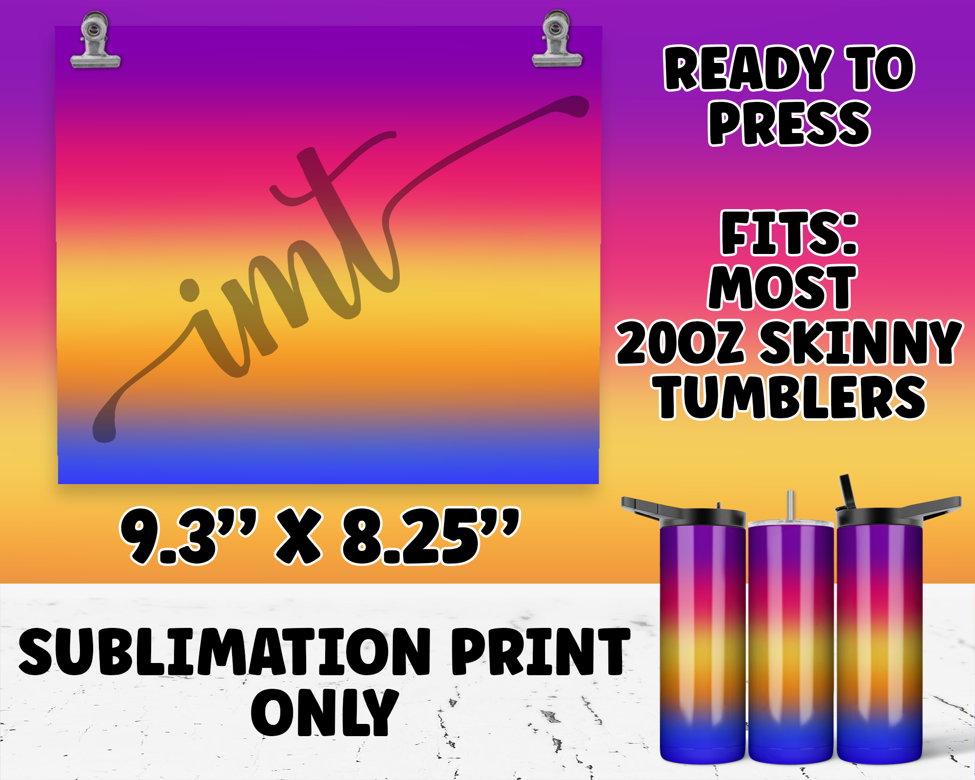 20oz Tumbler Sublimation Print - SP-1487